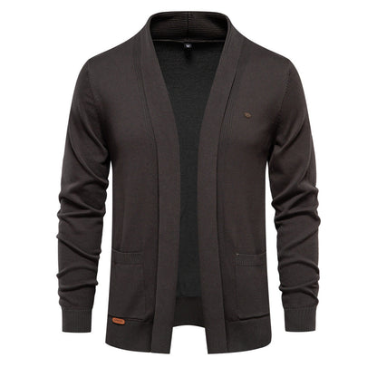 Men's Casual Vintage Style V Neck Open Front Cardigan