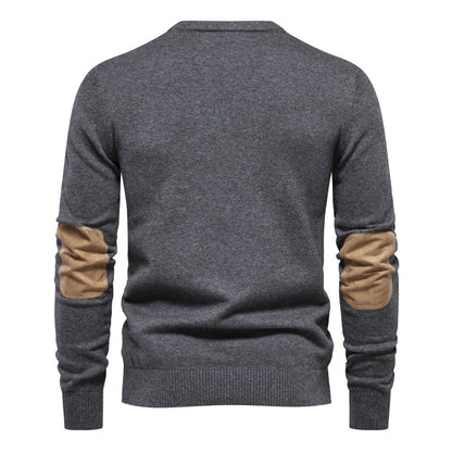 Men's Casual Crew Neck Pullover Knit Sweater