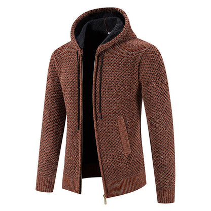 Men's Ribbed Knit Warm Cardigan Sweater