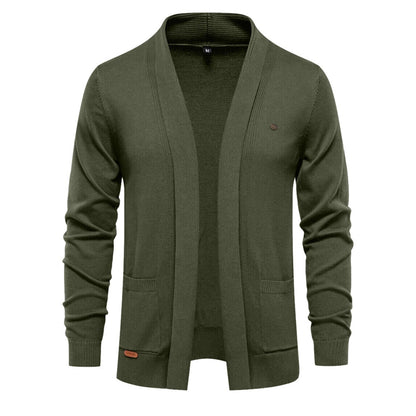 Men's Casual Vintage Style V Neck Open Front Cardigan