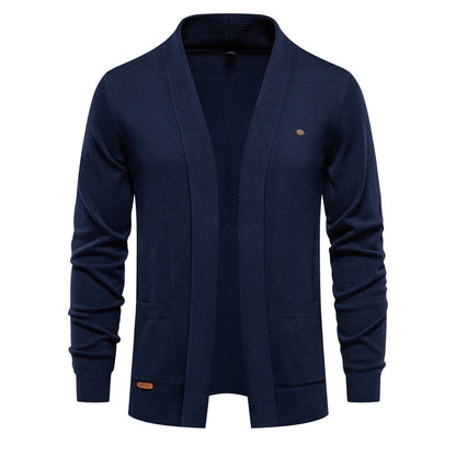 Men's Casual Vintage Style V Neck Open Front Cardigan