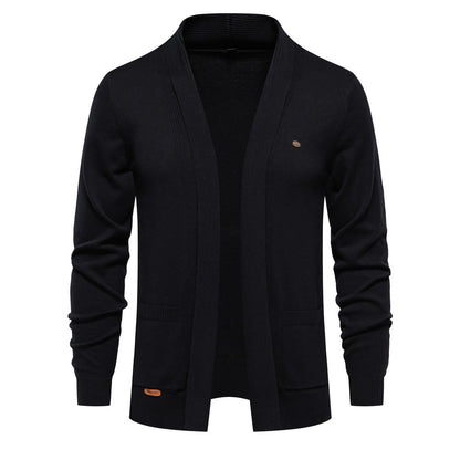 Men's Casual Vintage Style V Neck Open Front Cardigan