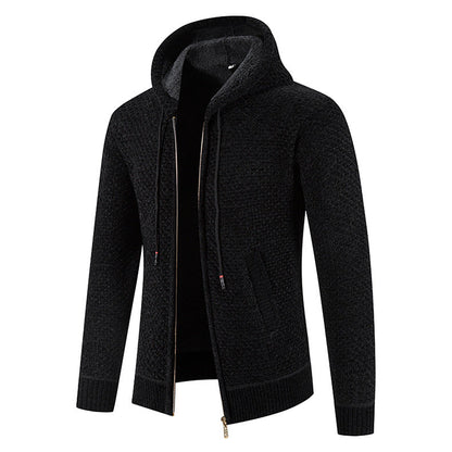 Men's Ribbed Knit Warm Cardigan Sweater