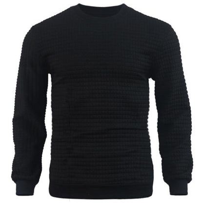 Men's Jacquard Small Check Pullover Sweatershirt