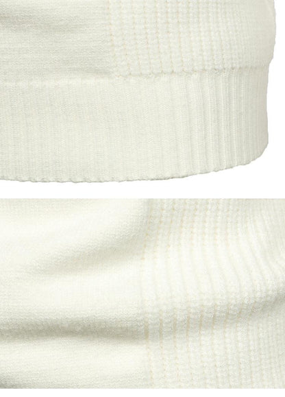 Men's Lapel Pocket Vintage Style Raglan Sleeve Slim Fit Knit Sweater