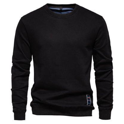 Men's Casual Solid Color Knit Crew Neck Sweater