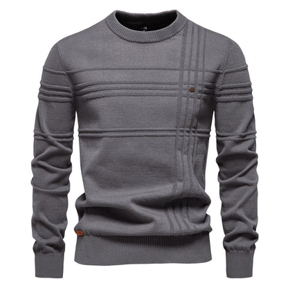 Men's Striped Crewneck Pullover Sweater