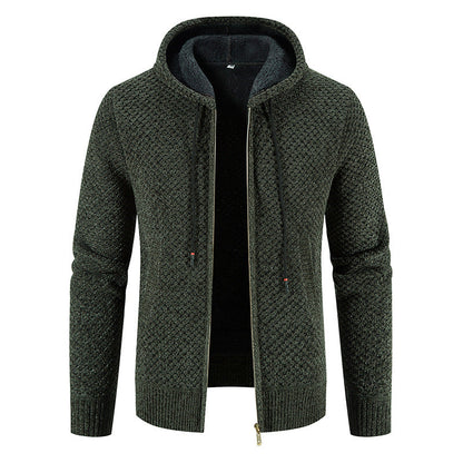 Men's Ribbed Knit Warm Cardigan Sweater