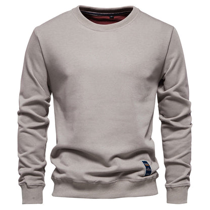 Men's Casual Solid Color Knit Crew Neck Sweater