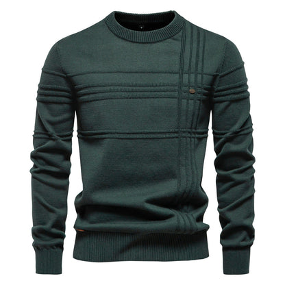Men's Striped Crewneck Pullover Sweater