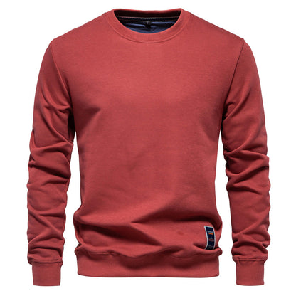 Men's Casual Solid Color Knit Crew Neck Sweater
