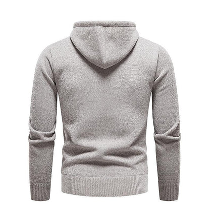 Men's Chenille Basic Casual Pullover Hooded Sweater