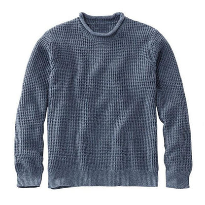 Men's Solid Color Casual Crew Neck Long Sleeves Sweater