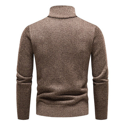 Men's Stand Collar Color Block Half Zip Fleece Pullover Sweater