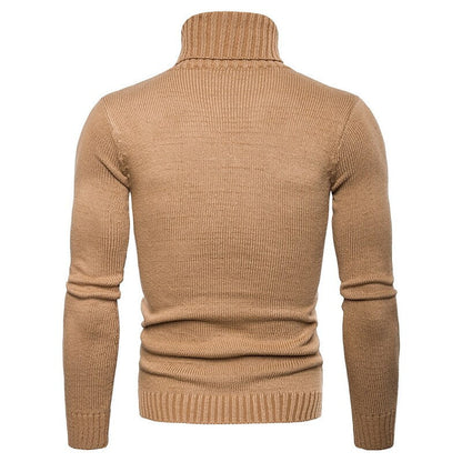 Men's Pullover Turtleneck Cable Basic Knit Sweater