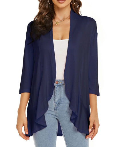 ✨Top-3 Sale Cardigan 2025✨|Women Fall/Winter Lightweight Open Front Casual Ruffle Cardigan